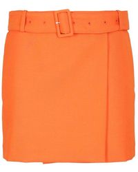 Ami Paris - High-waist Straight Hem Mini Skirt - Lyst