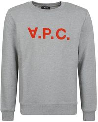 A.P.C. - Logo Printed Crewneck Sweatshirt - Lyst