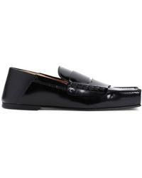 Jacquemus - Square-Toe Leather Loafer Flats - Lyst