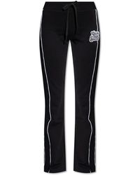 Versace - Logo Patch Drawstring Trousers - Lyst