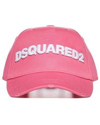 DSquared² Logo Cotton Baseball Cap - Pink