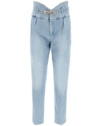 Pinko - Ariel Jeans Bustier High Waist - Lyst