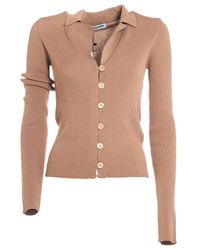 Low Classic - Ribbed V-neck Cardigan - Lyst