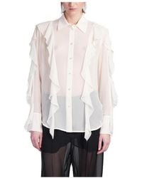 Blumarine - Long Sleeved Ruffled Shirt - Lyst