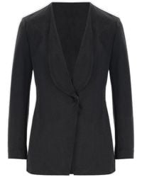 Giorgio Armani - Cupro Interlock Jacket - Lyst