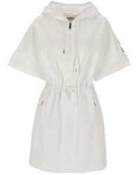 Moncler - Drawstring Short-sleeved Dress - Lyst