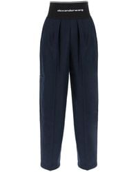 Alexander Wang - Cotton And Nylon Pants With Branded Waistband - Lyst