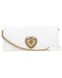 Dolce & Gabbana - White Nappa Leather Devotion Shoulder Bag - Lyst