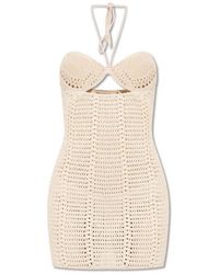 The Mannei - Crochet Halter Mini Dress - Lyst