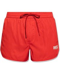 DIESEL - Bmbx-oscar Monogrammed Drawstring Swim Shorts - Lyst