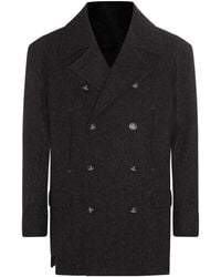 Vivienne Westwood - Black Virgin Wool And Cashmere Blend Coat - Lyst