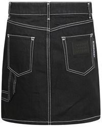 Burberry - Contrast-stitch A-line Mini Skirt - Lyst