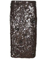 P.A.R.O.S.H. - Glow Midi Skirt - Lyst