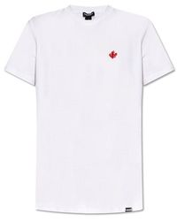 DSquared² - Underwear Collection Leaf-Embroidered Crewneck T-Shirt - Lyst