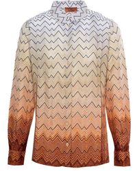 Missoni - Zigzag Printed Long-sleeved Shirt - Lyst