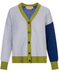 Marni - Colour Block Buttoned Knit Cardigan - Lyst