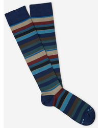 Gallo - Patterned Striped Socks - Lyst