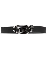 DIESEL - Logo-buckle Leather Belt - Lyst