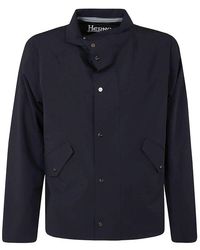 Herno - Buttoned High-neck Coat - Lyst