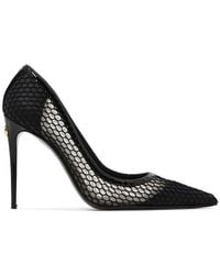 Dolce & Gabbana - Mesh Detail Pointed-toe Pumps - Lyst