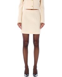 Alessandra Rich - Tweed Boucle Mini Skirt - Lyst