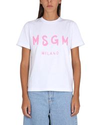 MSGM T-shirt With Logo - White