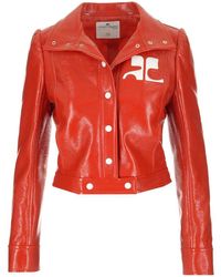 Courreges - Reedition Logo Patch Buttoned Jacket - Lyst