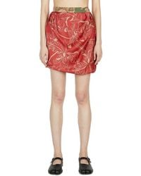 Vivienne Westwood - Floral Printed Asymmetric Draped Mini Skirt - Lyst