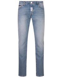 Philipp Plein - Logo-patch Straight-leg Slim-cut Jeans - Lyst