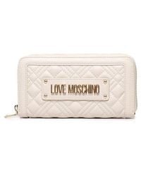 Love Moschino - Quilted Zip Around Wallet - Lyst
