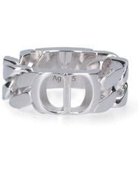 Dior Cd Icon Chain Link Ring - Metallic