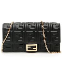 Fendi - Baguette Leather Wallet On Chain - Lyst