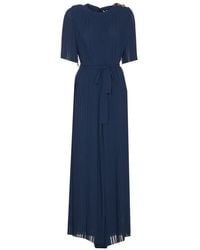 Twinset - Pleated Crepe Georgette Jumpsuit - Lyst