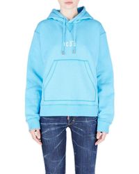 DSquared² - Be Icon Logo Printed Drawstring Hoodie - Lyst