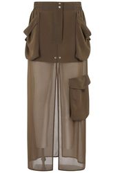 Pinko - Georgette Maxi Skirt - Lyst