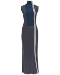 Fendi - Ribbed Sleeveless Dress - Lyst