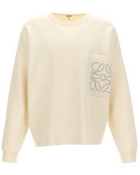 Loewe - Anagram-Embroidered Crewneck Jumper - Lyst