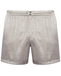 Dolce & Gabbana - Elastic Waist Satin Shorts - Lyst