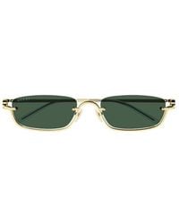 Gucci - Metal Rectangle-frame Sunglasses - Lyst