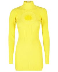 David Koma - Ribbed Knit Mini Dress - Lyst
