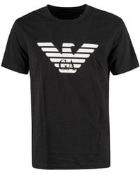 Emporio Armani Logo Print T-shirt - Black