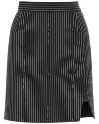 Vivienne Westwood - 'rita' Wrap Mini Skirt With Pinstriped Motif - Lyst