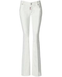 DSquared² - TWIGGY White Flare Jeans - Lyst
