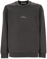 Stone Island - Logo-Printed Crewneck Sweatshirt - Lyst