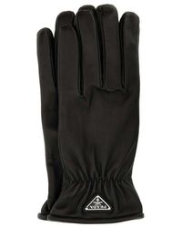 Prada - Triangle-logo Pull-on Gloves - Lyst