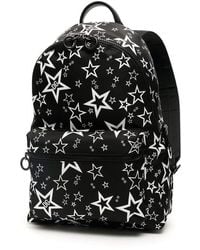 Dolce & Gabbana Mixed Star Print Vulcano Backpack In Nylon - Black