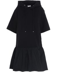 Moncler Hooded Mini Dress - Black