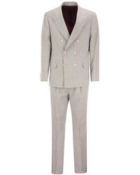 Brunello Cucinelli - Natural Comfort Virgin Wool Cloth Suit - Lyst