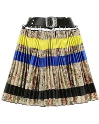 Chopova Lowena - Buckle Belt Pleated Mini Skirt - Lyst
