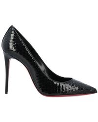 Christian Louboutin - Kate 100 Pointed-toe Patent-leather Heeled Courts - Lyst